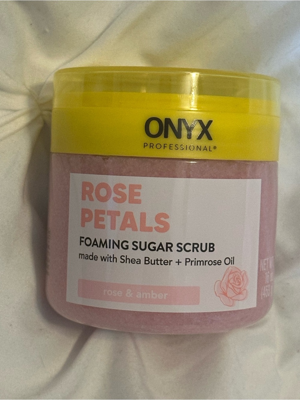 Onyx Rose Petals Foaming Sugar Scrub - Pink & Yellow